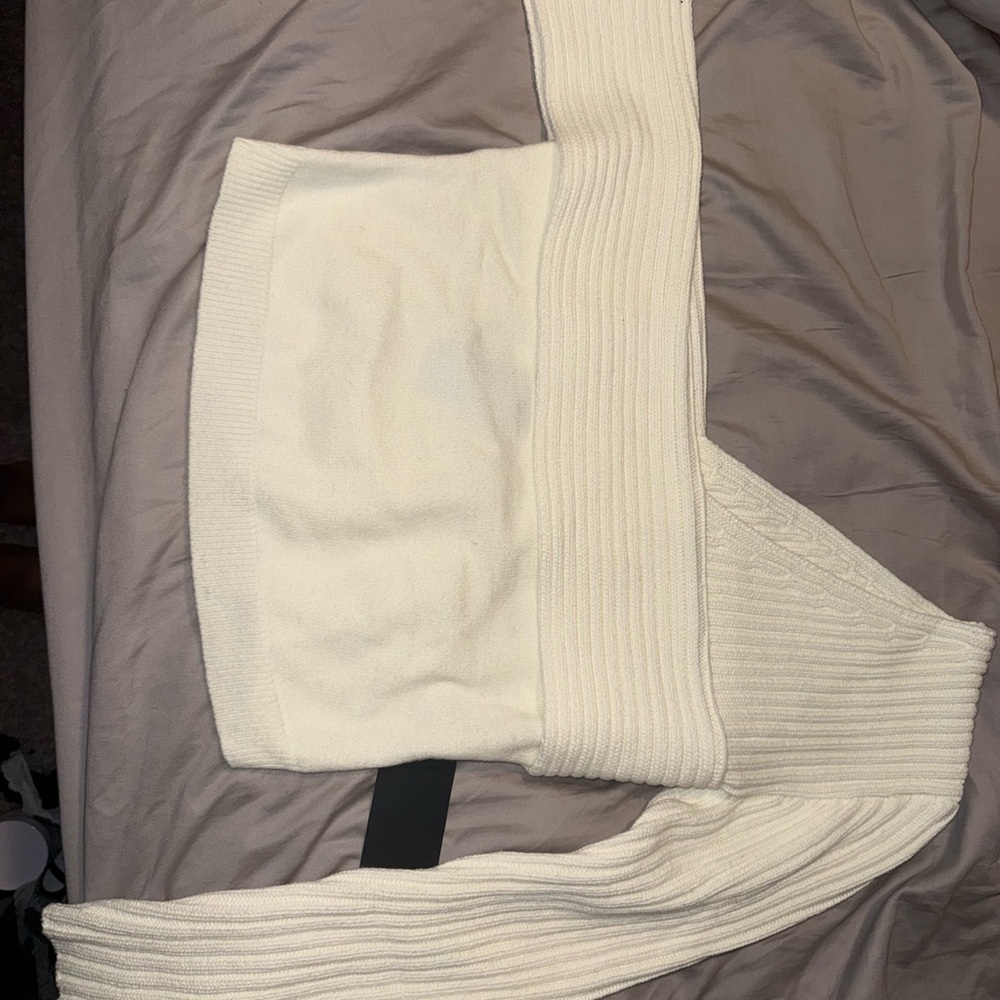 JLUXLABEL Cream Off-the-Shoulder Sweater